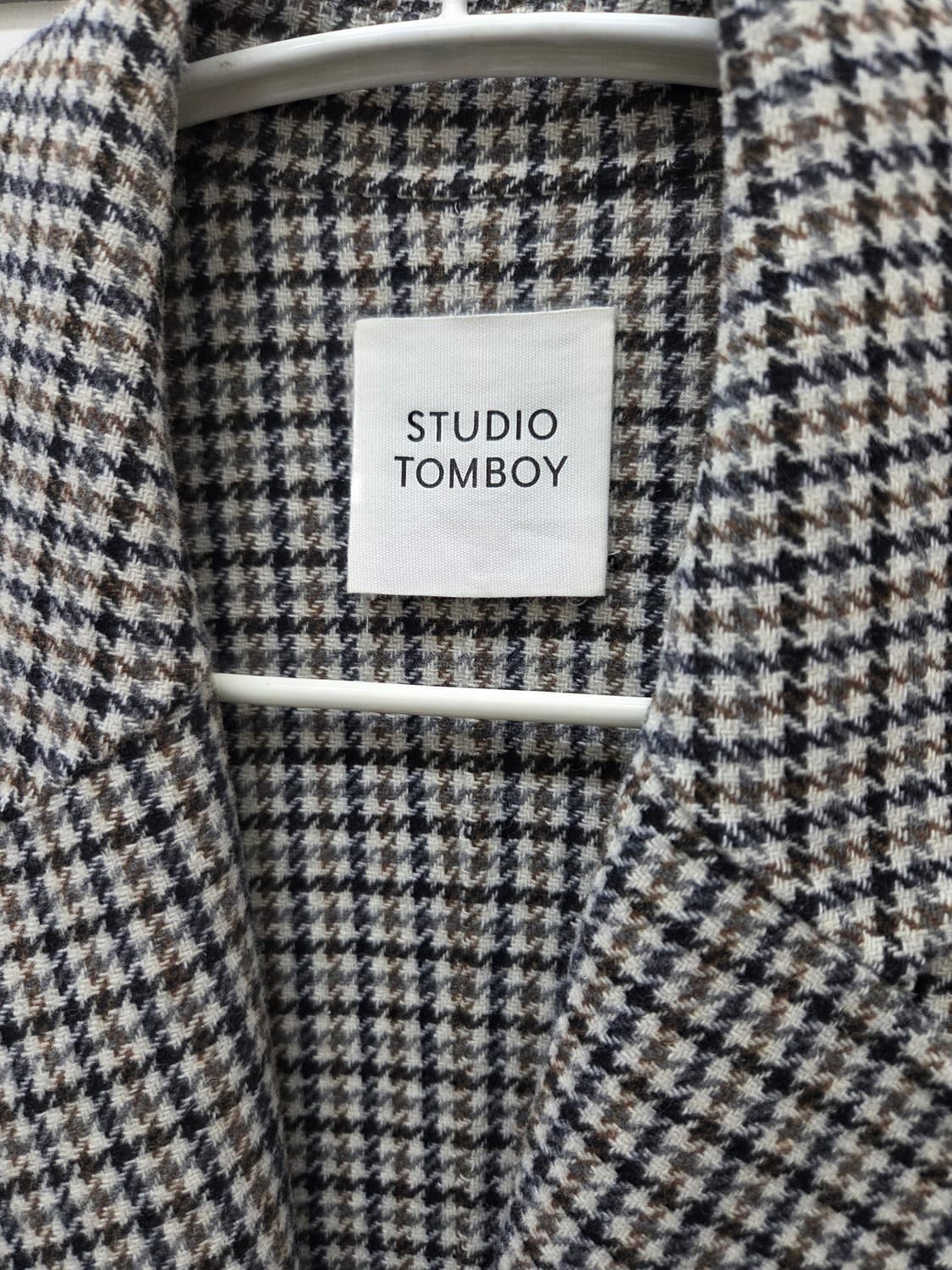 스튜디오톰보이 하운드투스체크 울 코트 상품이미지2