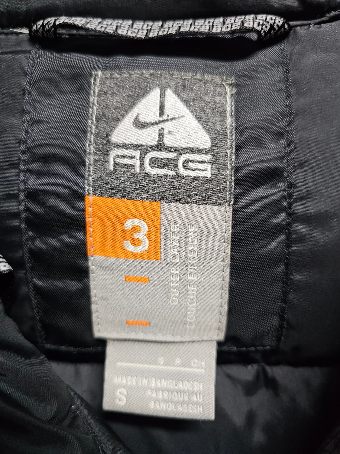 나이키 ACG 블랙 패딩 후드 점퍼 95 상품이미지3