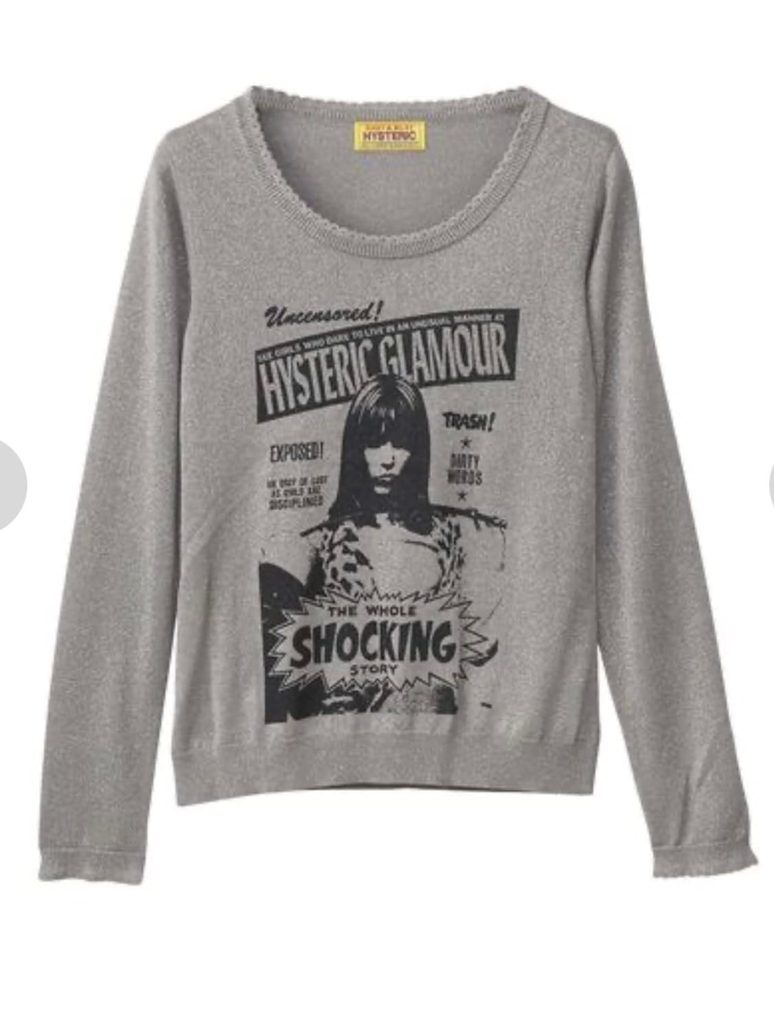 히스테릭글래머 울 쇼킹 탑 그레이 상품이미지1