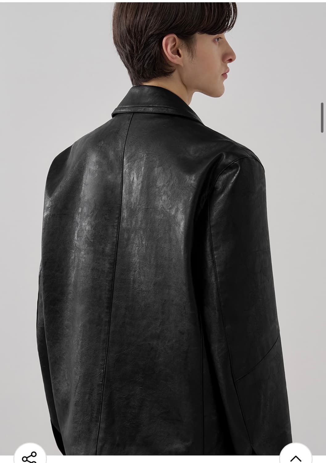 (L) 드로우핏 리파인드 라인 레더 자켓 [BLACK] 판매 상품이미지7