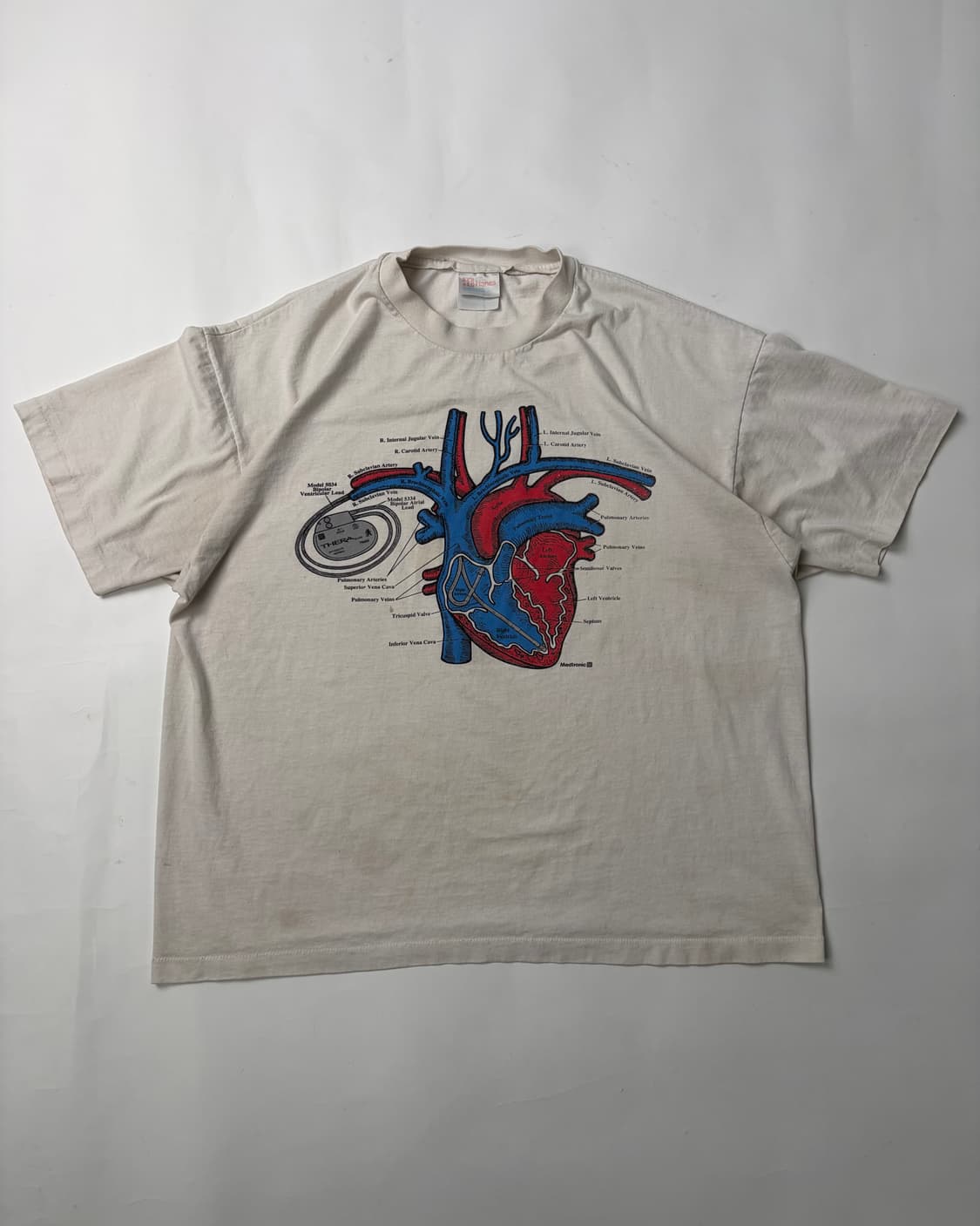 90s Anatomy Tee (white) 상품이미지1