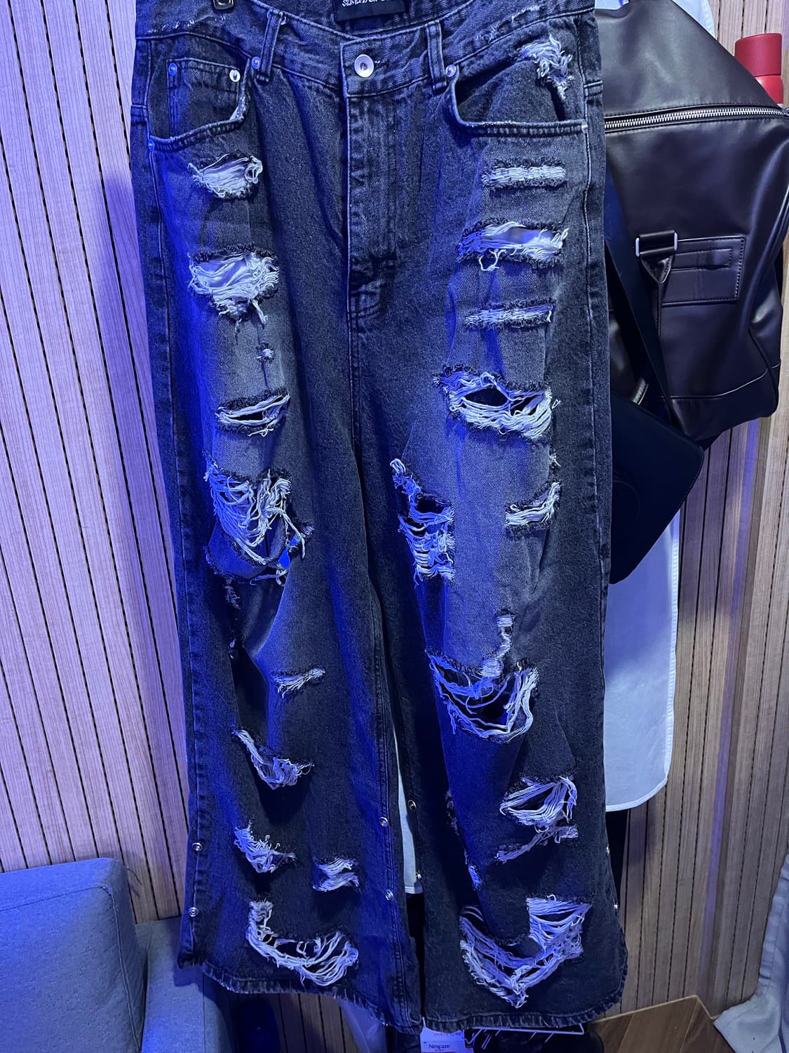 선데이오프클럽 디스트로이드 진 블랙 상품이미지2