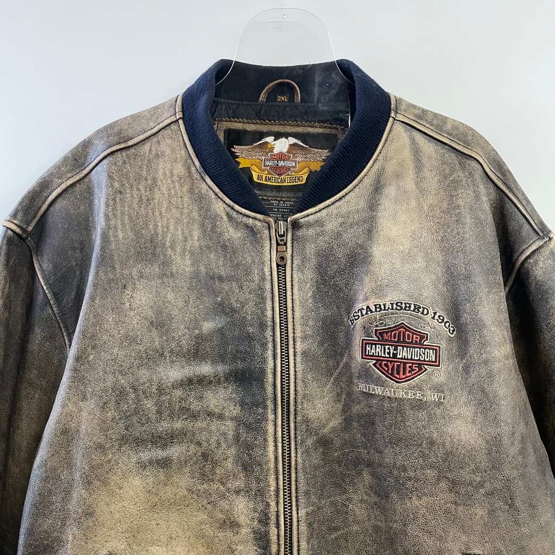 90s 할리데이비슨 가죽 봄버자켓 상품이미지3