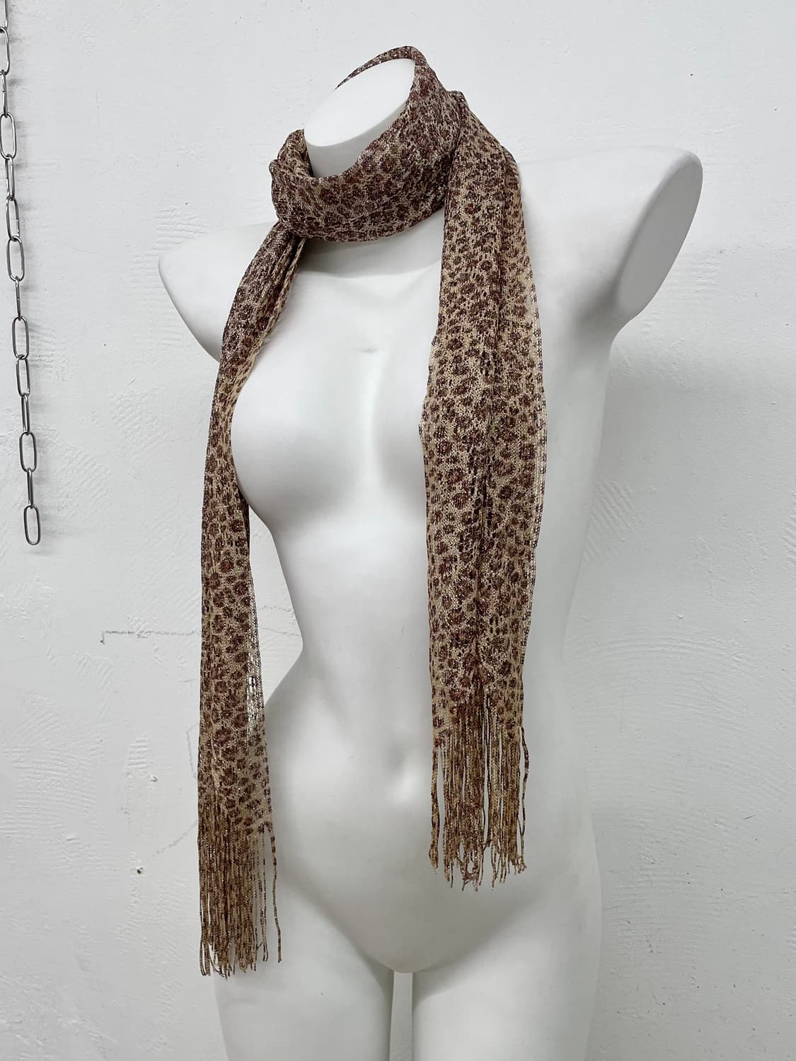 갸루 레오파드 글리터 수술 머플러  상품이미지2