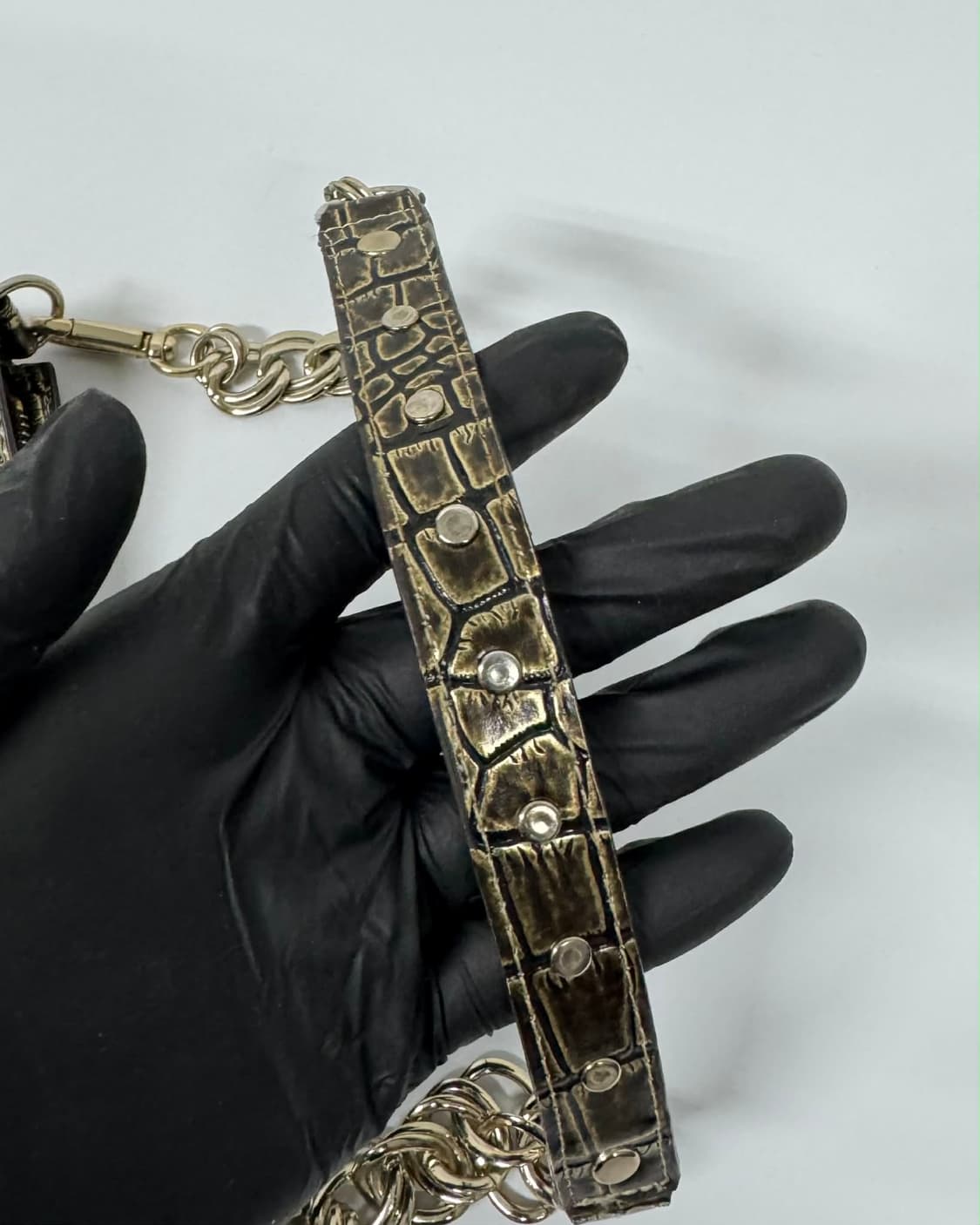 게스 빈티지 레오파드 Y2k 체인 미니 숄더 토트백 상품이미지8