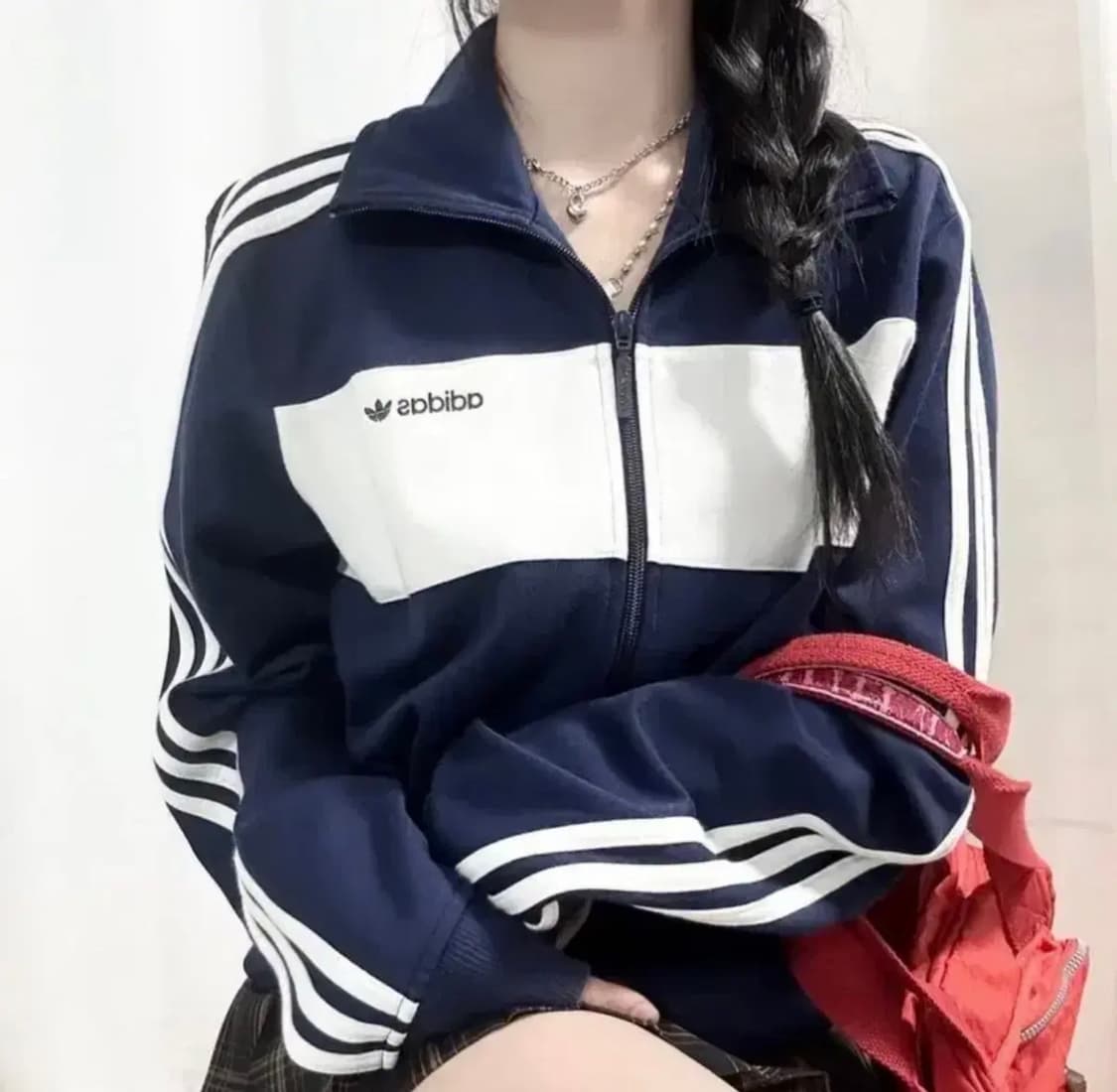 아디다스 배켄바우어 트랙탑 네이비 화이트 배색 져지 95 상품이미지1
