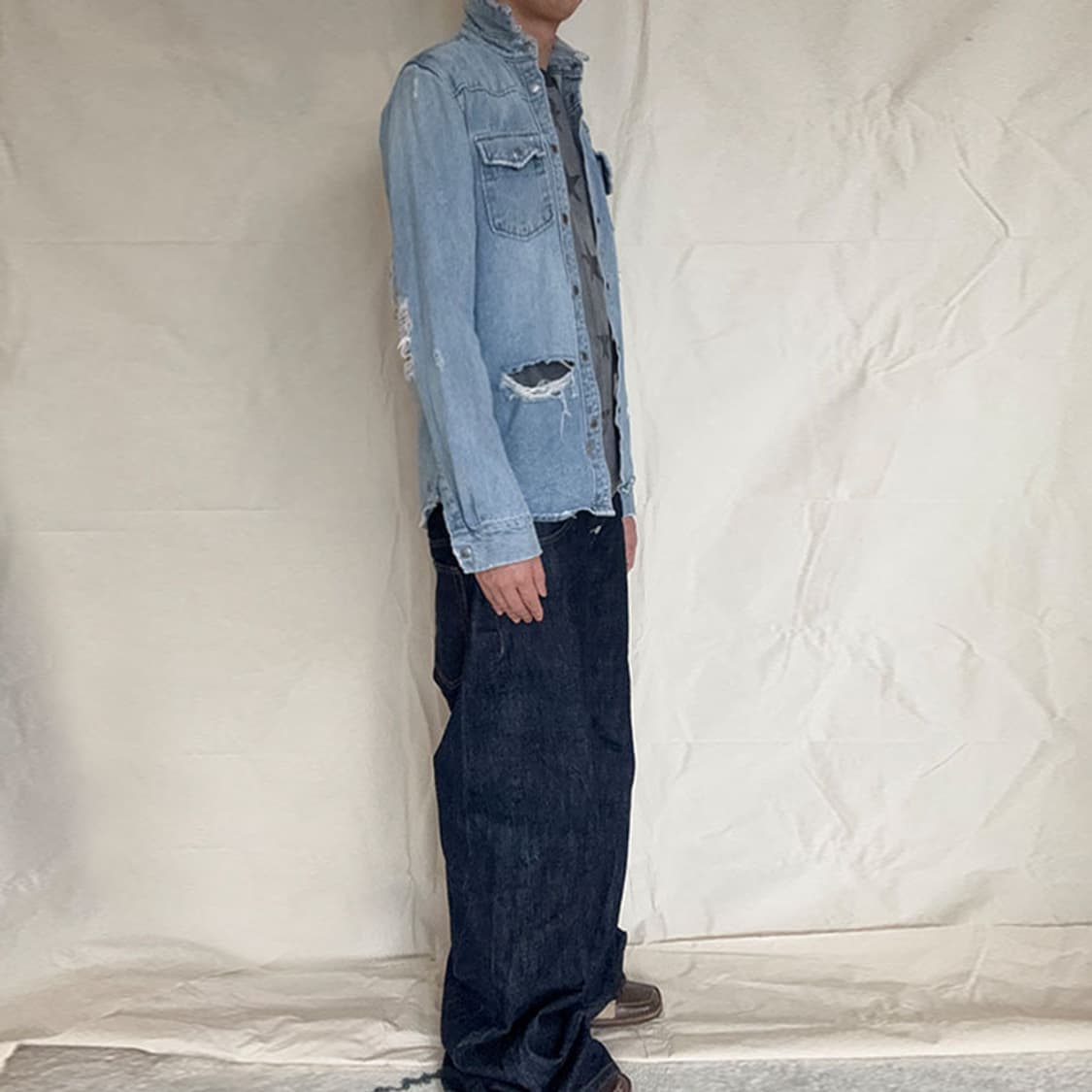 Ksubi Distressed Denim Western Shirt 상품이미지4