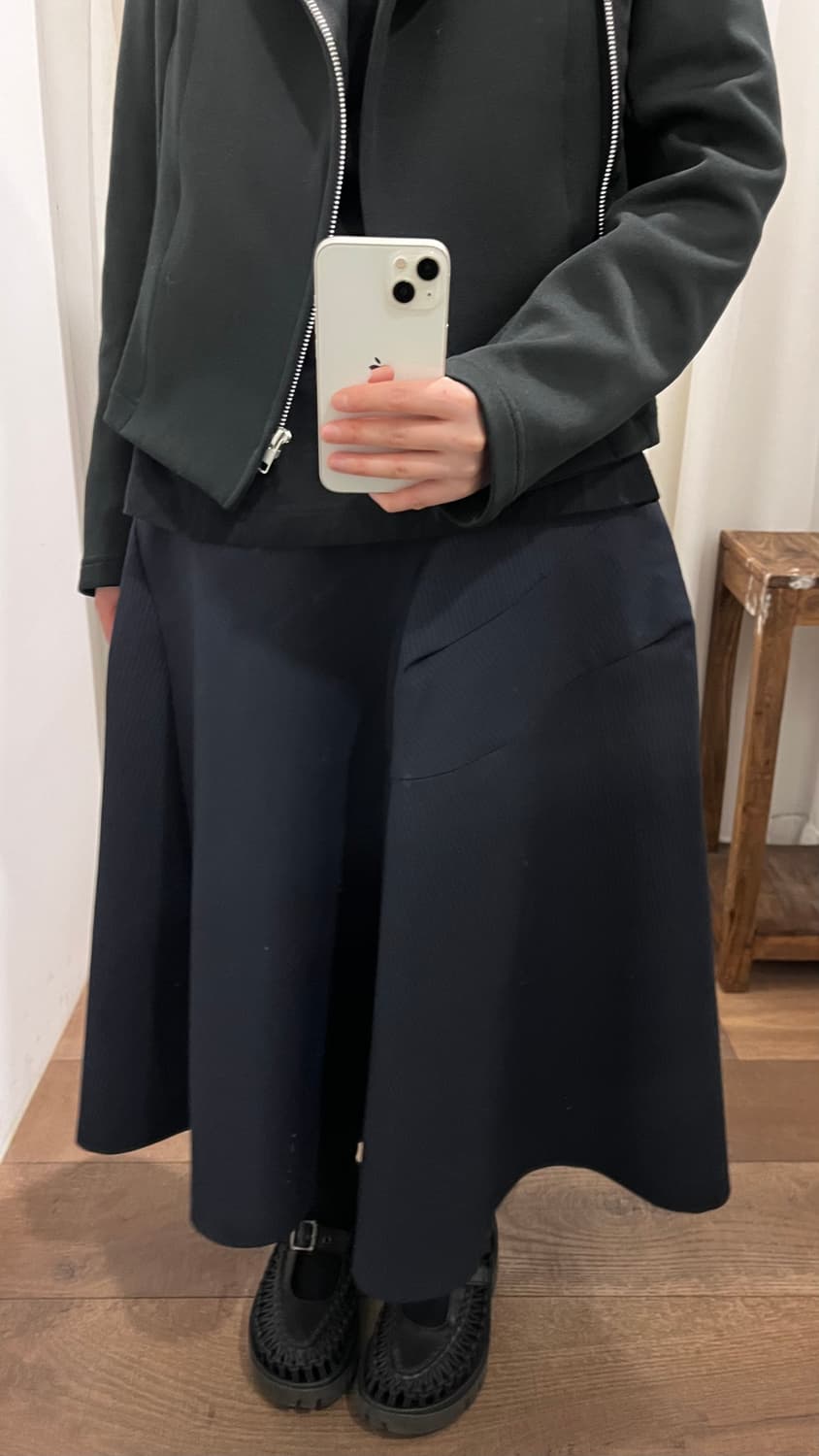 Stripe Cuttingline Transformed Skirt 상품이미지9