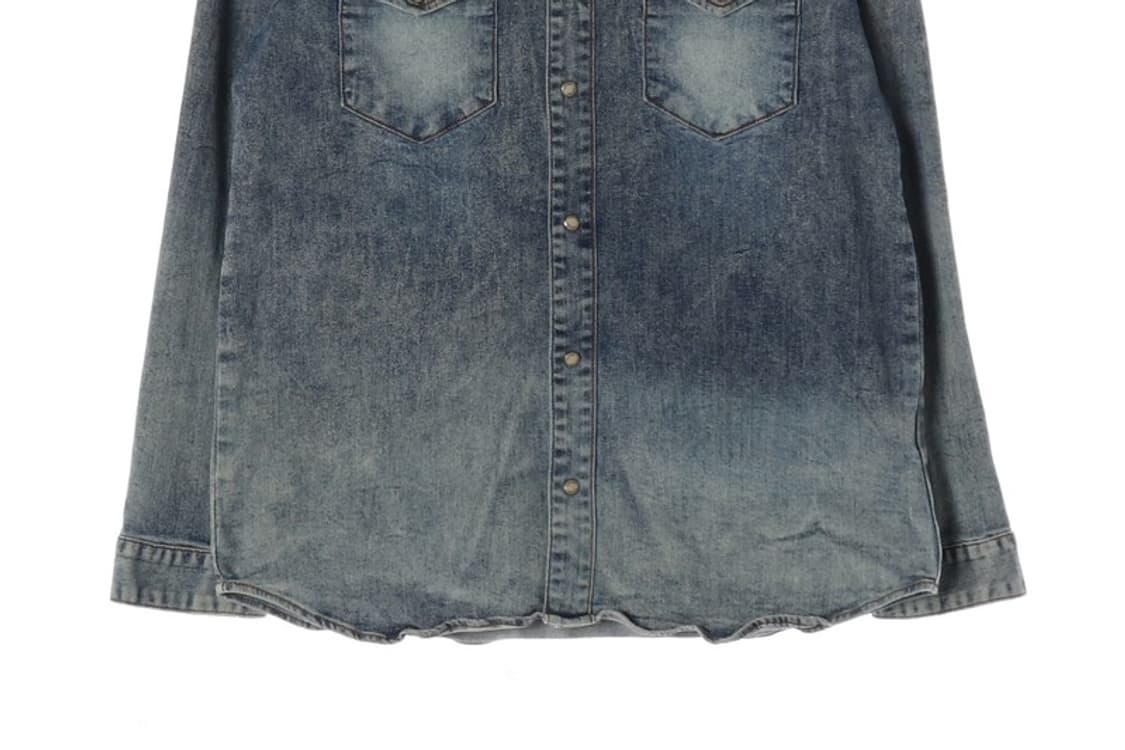 버커루 빈티지 워싱 데님 셔츠 XL 상품이미지4