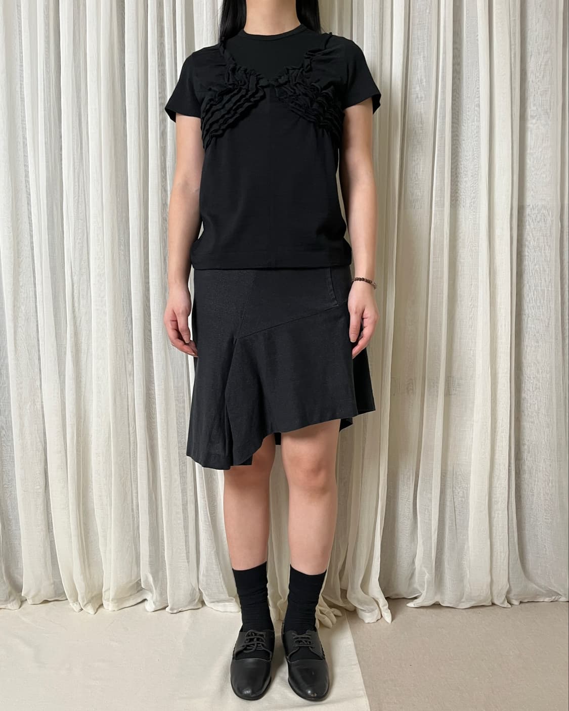 꼼데가르송 글리터 저지 스커트 comme des garcons 비대칭 상품이미지2