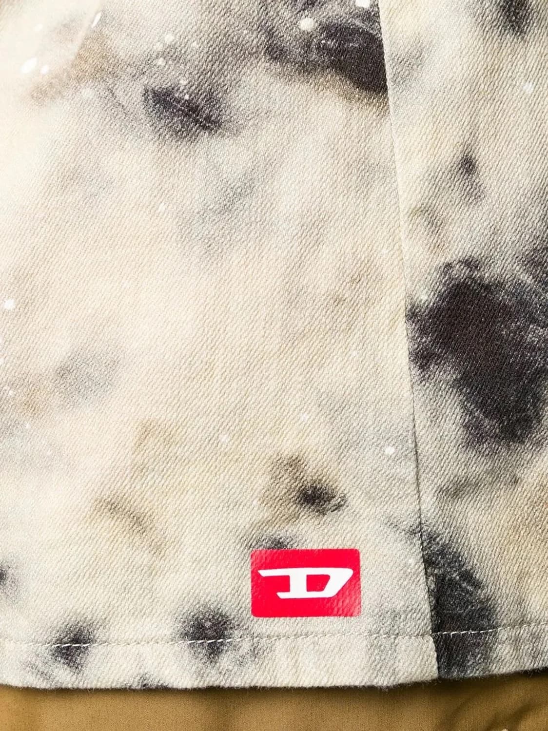 어콜드월 X 디젤 콜라보 태그사틴 프린트 트윌 오버셔츠자켓 브라운 L 상품이미지5