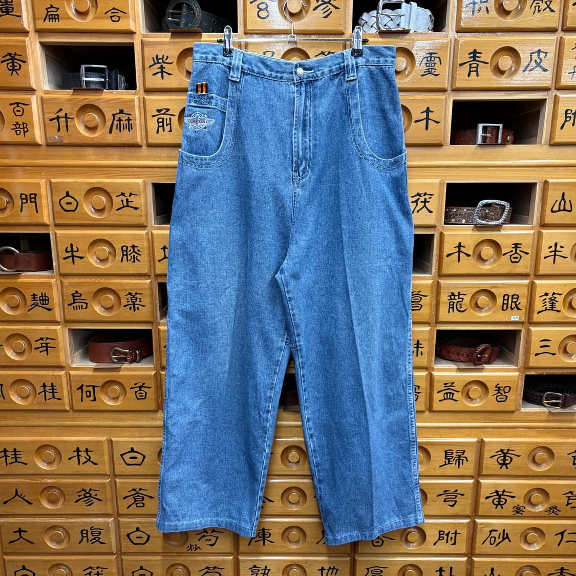 (32) 00s 피엔푸 올드스쿨 힙합 카펜터 와이드 데님 팬츠 상품이미지1