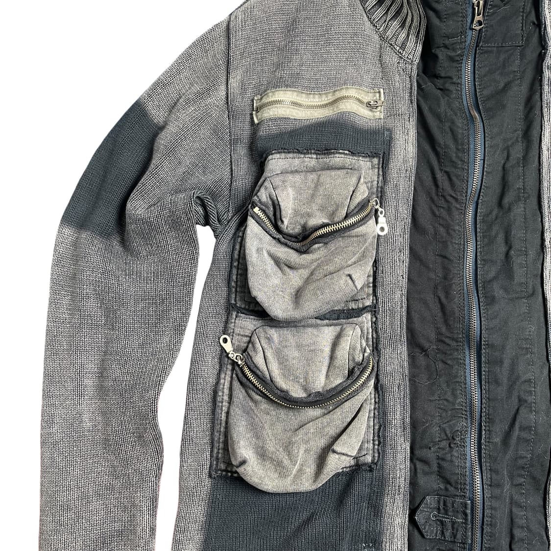 멀티 포켓 카고 니트 집업 상품이미지4