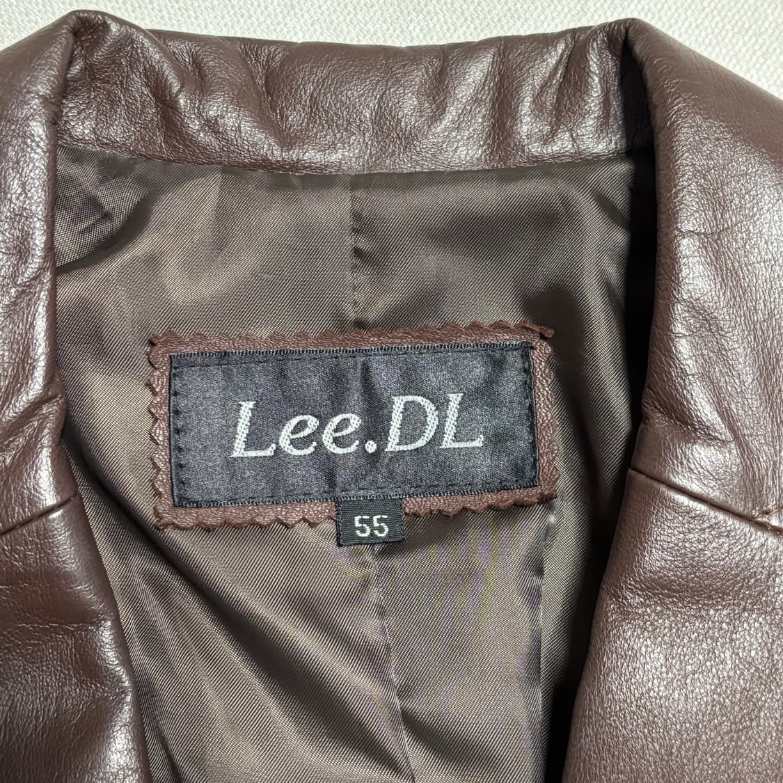 55 Lee DL 브라운 가죽 롱 자켓 상품이미지4
