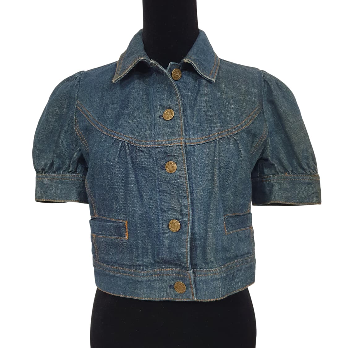 빈티지 질스튜어트 데님 퍼프슬리브 볼레로 모리걸 y2k 라떼갸루 상품이미지1