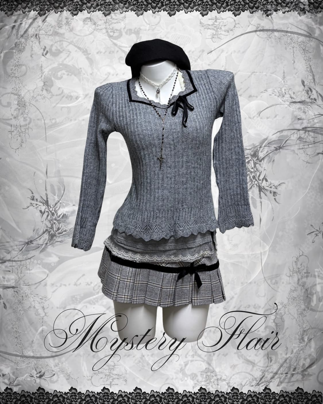 무채색 니혼진 공겜여주 코디세트 3pcs 상품이미지1