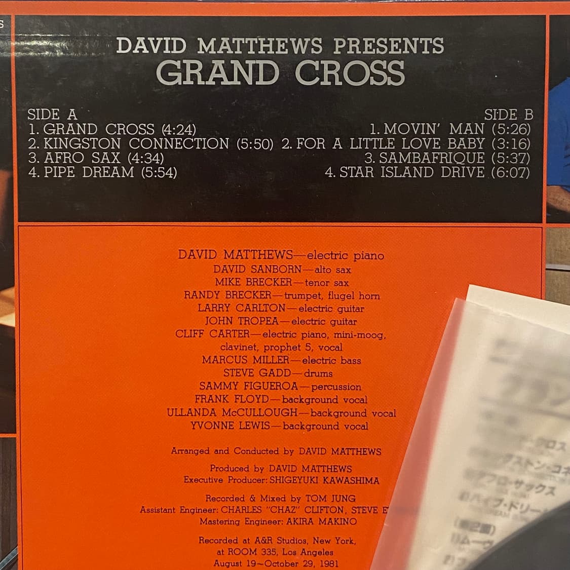 (LP-퓨젼/일본반) David Matthews Presents Gran 상품이미지5