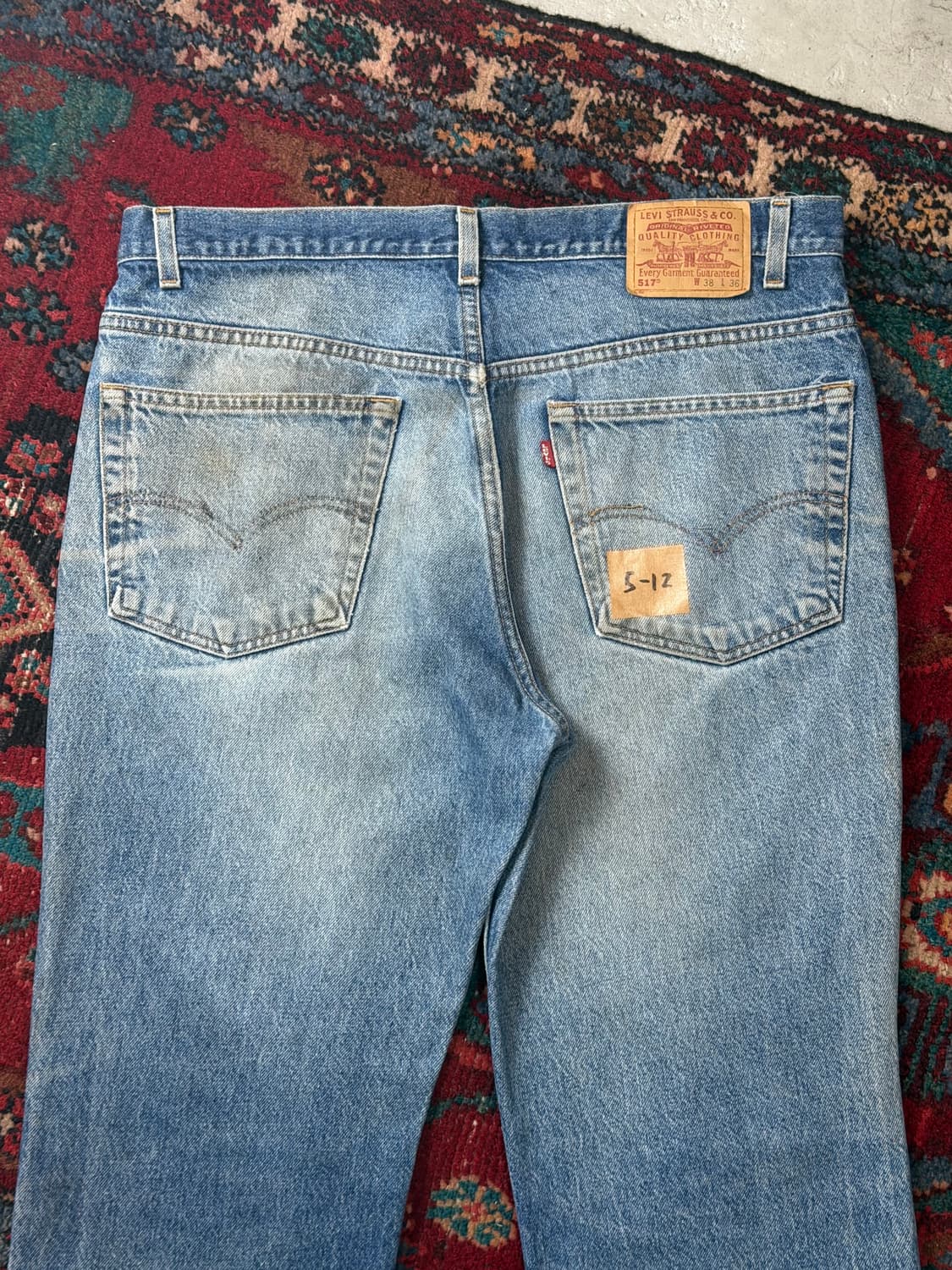 90's USA 빈티지 리바이스 517 오렌지탭 부츠컷 녹워싱 상품이미지6