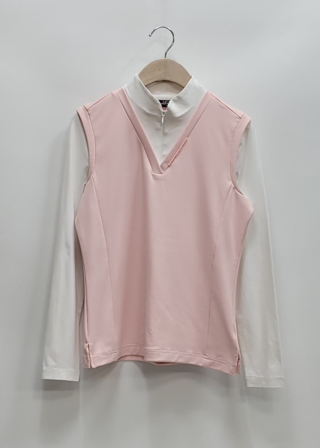 FANTOM 21SS 팬텀 V라인 하프집업 긴팔 티셔츠 / 여 90 핑크 상품이미지1