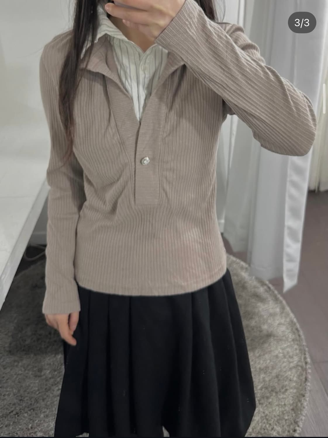 turtledove shirt layered top 상품이미지2