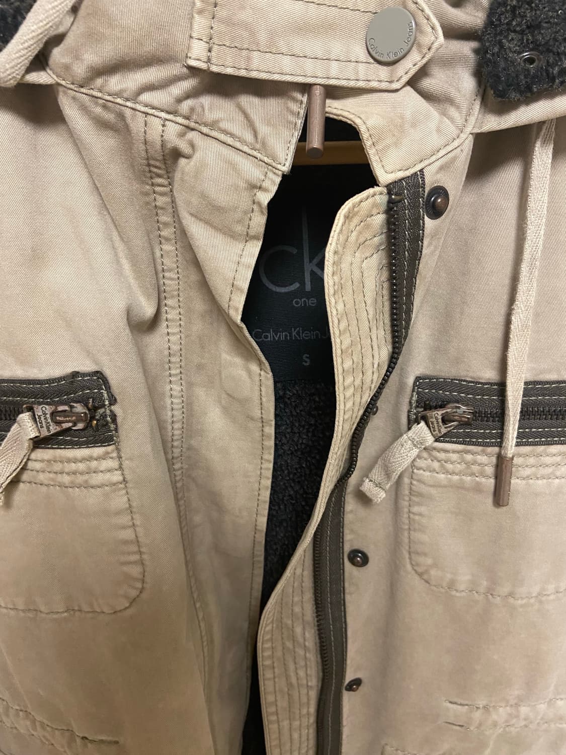 캘빈클라인 빈티지 자켓 S(사파리자켓, 베이지) / 이너 탈부착 가능 상품이미지2