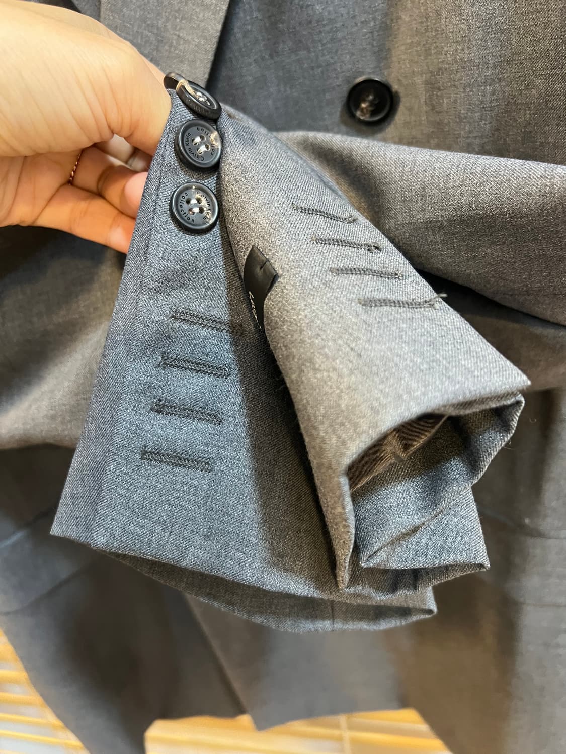 캘빈클라인  남성 그레이 울정장셋업 울자켓 울팬츠 상품이미지4