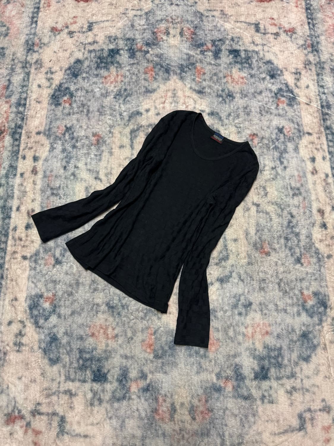 Nicole club checker board black cut sew 상품이미지1