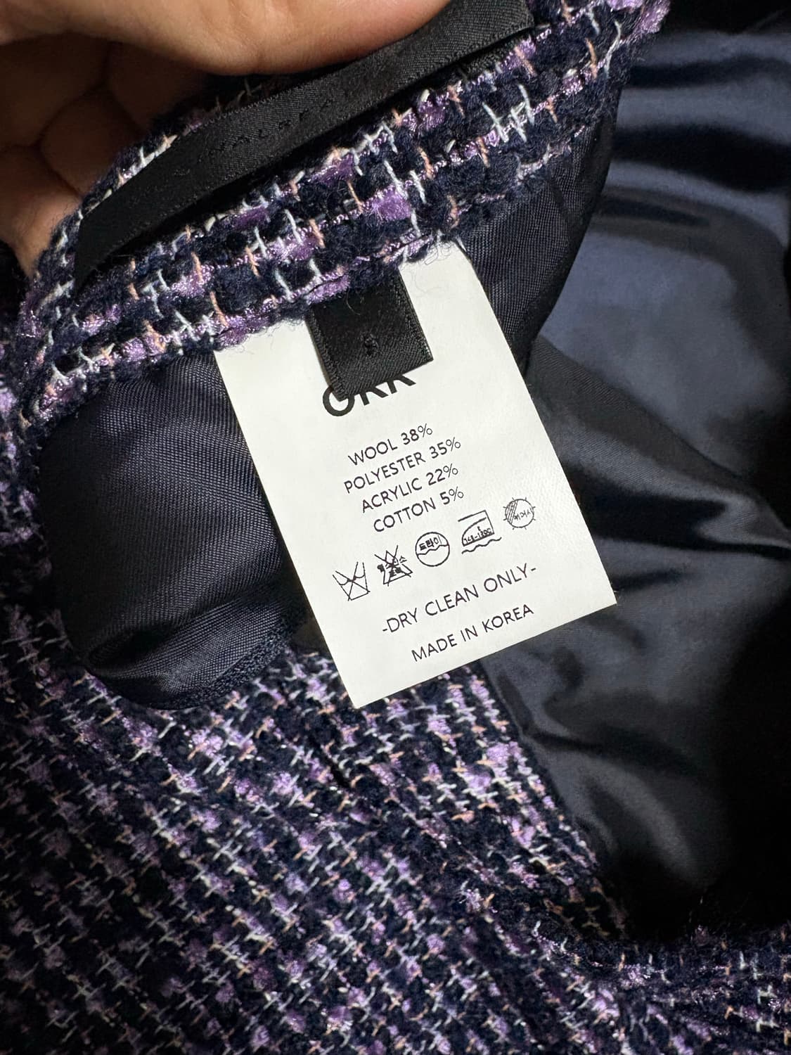 오르 울 트위드 스커트 상품이미지3