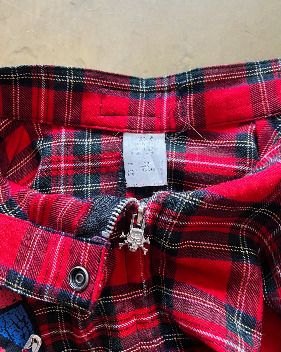 00s Mad Punks Tartan Check Chain Shirt 상품이미지7