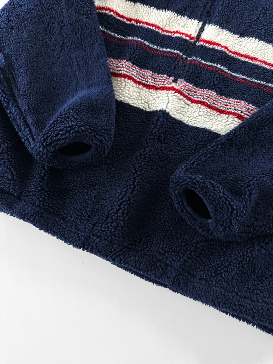 (Rare)80~90s 빈티지 엘엘빈 스트라이프 쉐르파 플리스 풀오버 상품이미지9