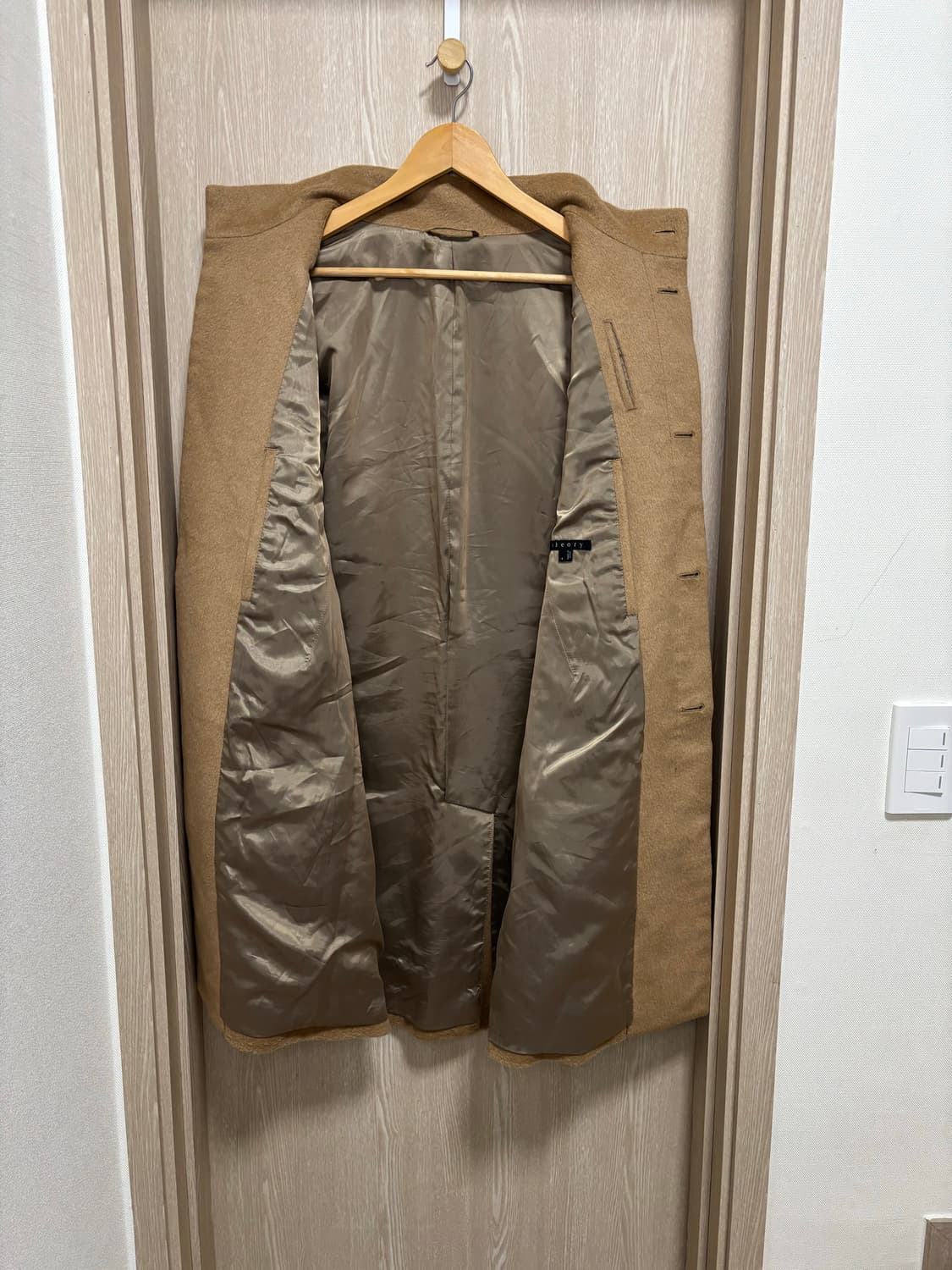 띠어리 낙타모 카멜원단 코트S/95~100/베이지 상품이미지3