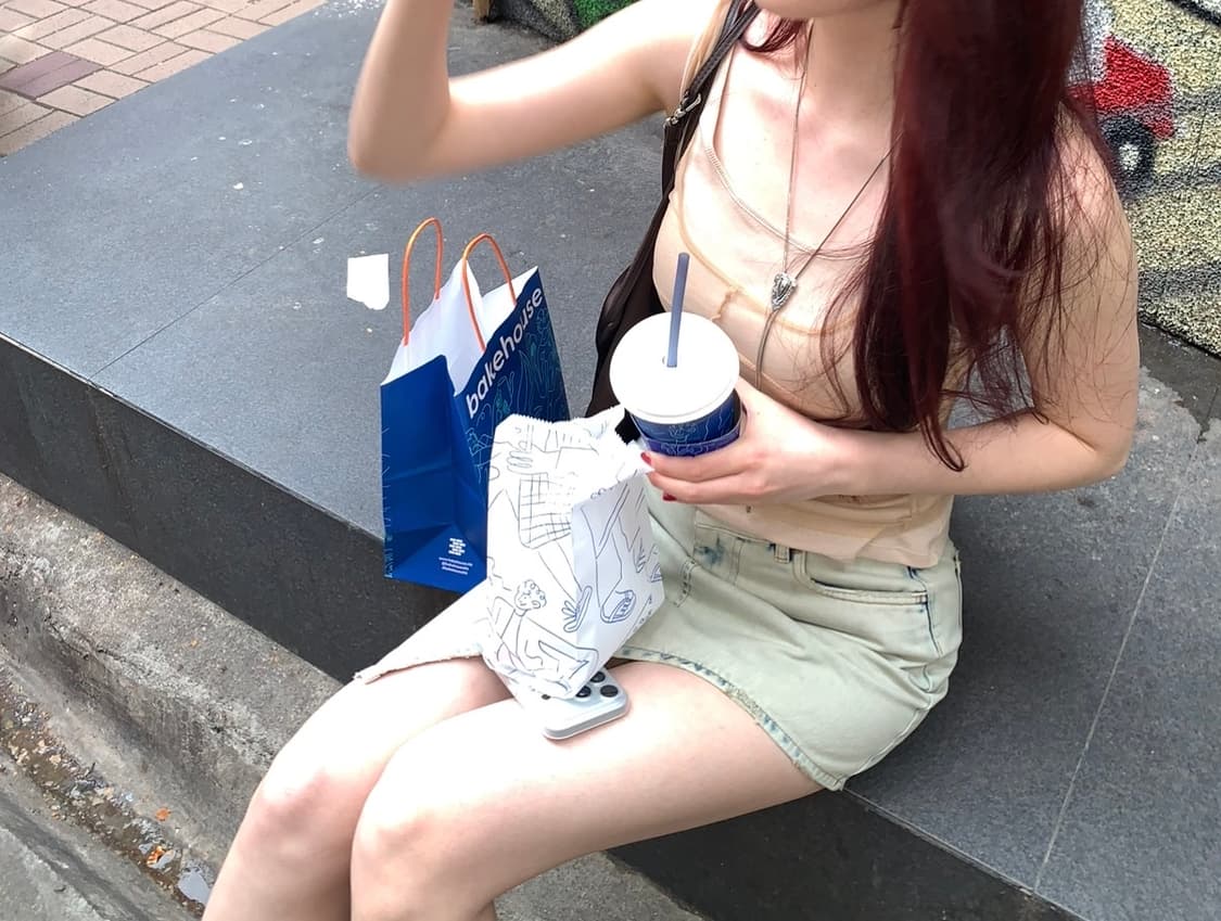 코페르니 비대칭 데님 스커트 상품이미지3