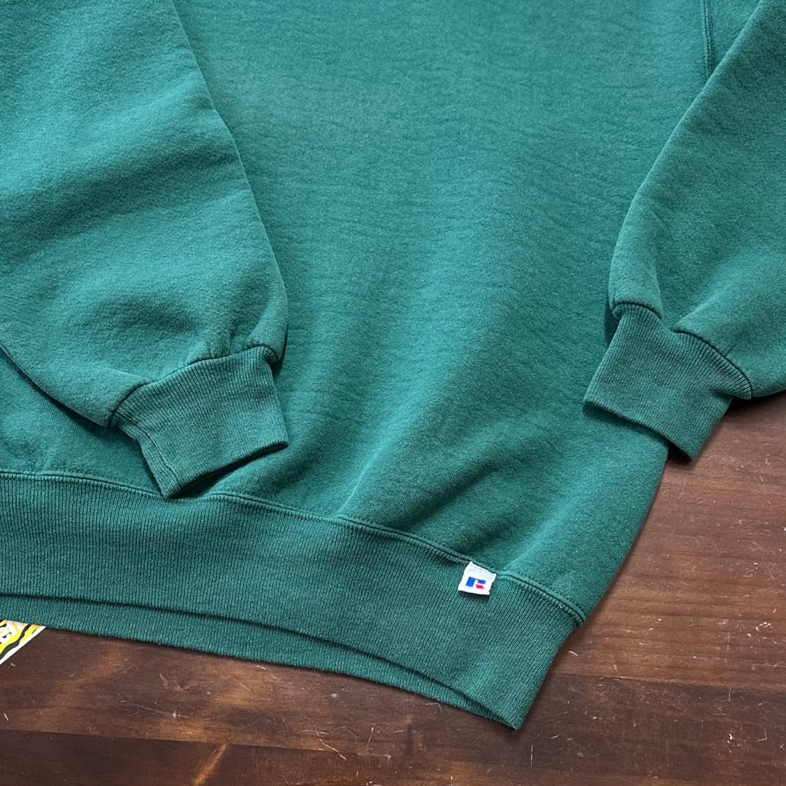 90s USA 러셀 그린 블랭크 스웻셔츠 XL 상품이미지3