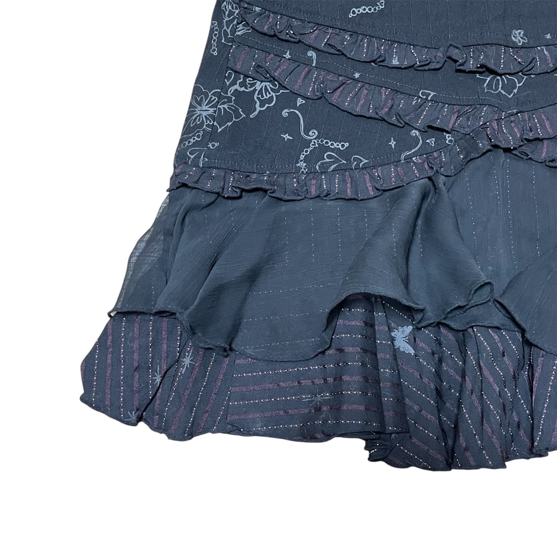 에이치나오토 블랙 고딕 프릴 미니스커트 상품이미지4