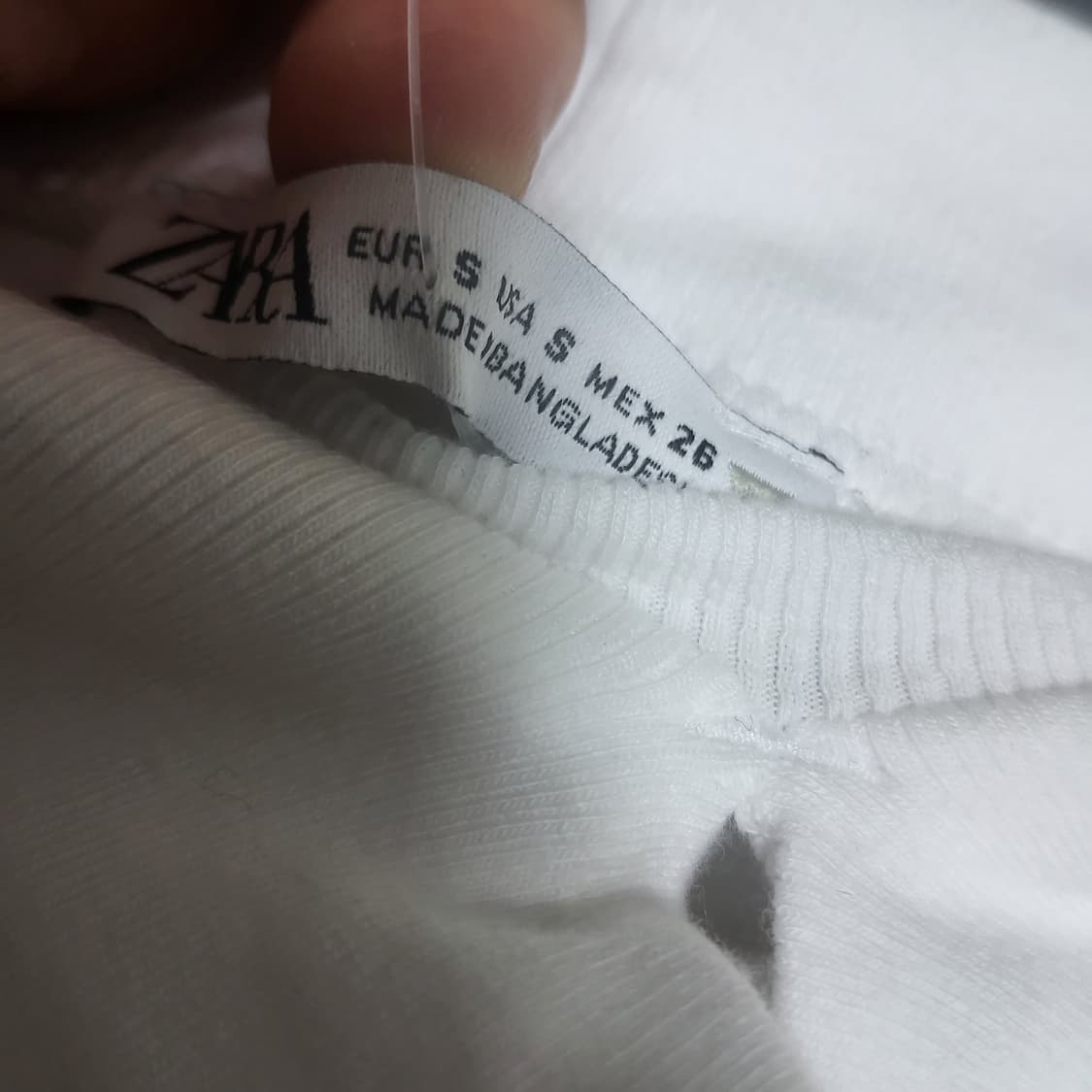 자라 ZARA 바디콘 오프숄더 미니 원피스 화이트 S 새상품 상품이미지8