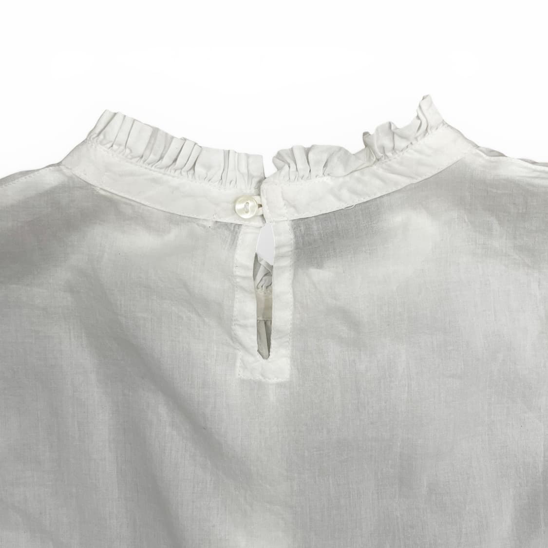 Frill Detail White Sleeveless Top 상품이미지6