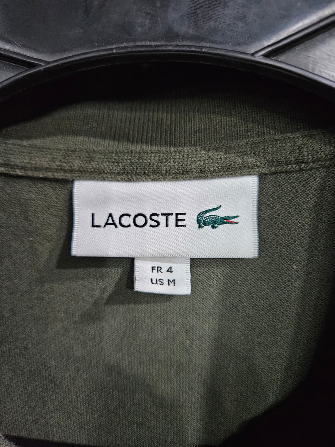 라코스테 카키 남성 95 카라 긴팔티셔츠  상품이미지3