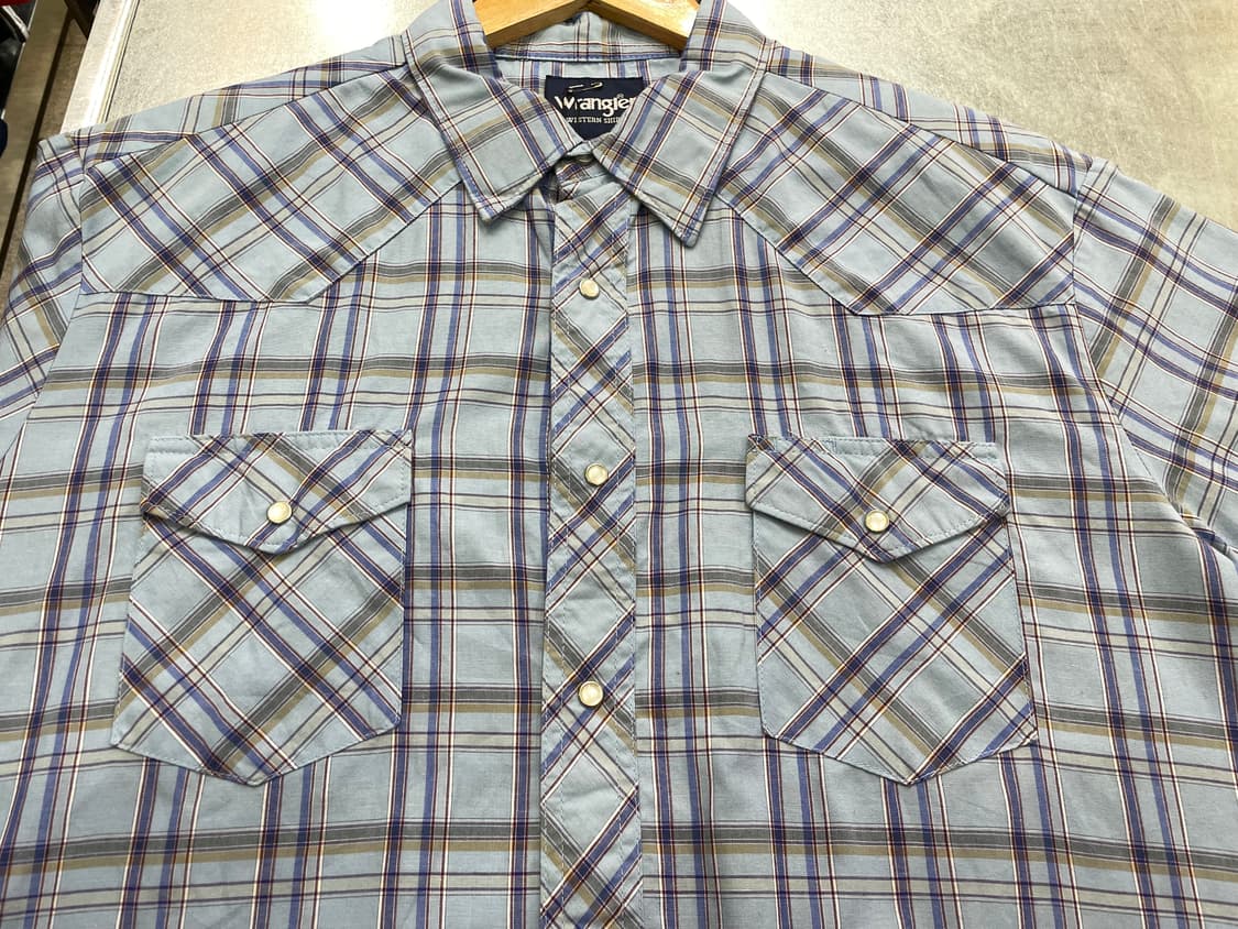 (XL) Wrangler 랭글러 체크 웨스턴 반팔 셔츠 상품이미지7