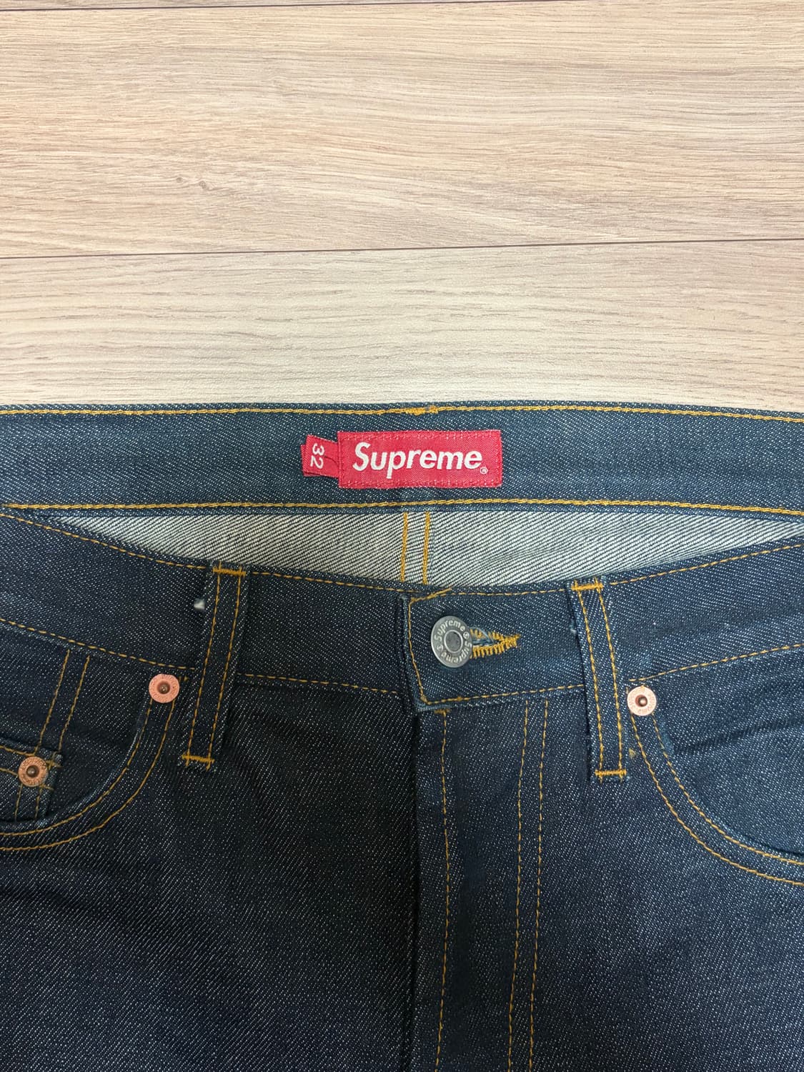 슈프림 리지드 슬림 셀비지 진 리지드 인디고 (32) 상품이미지3