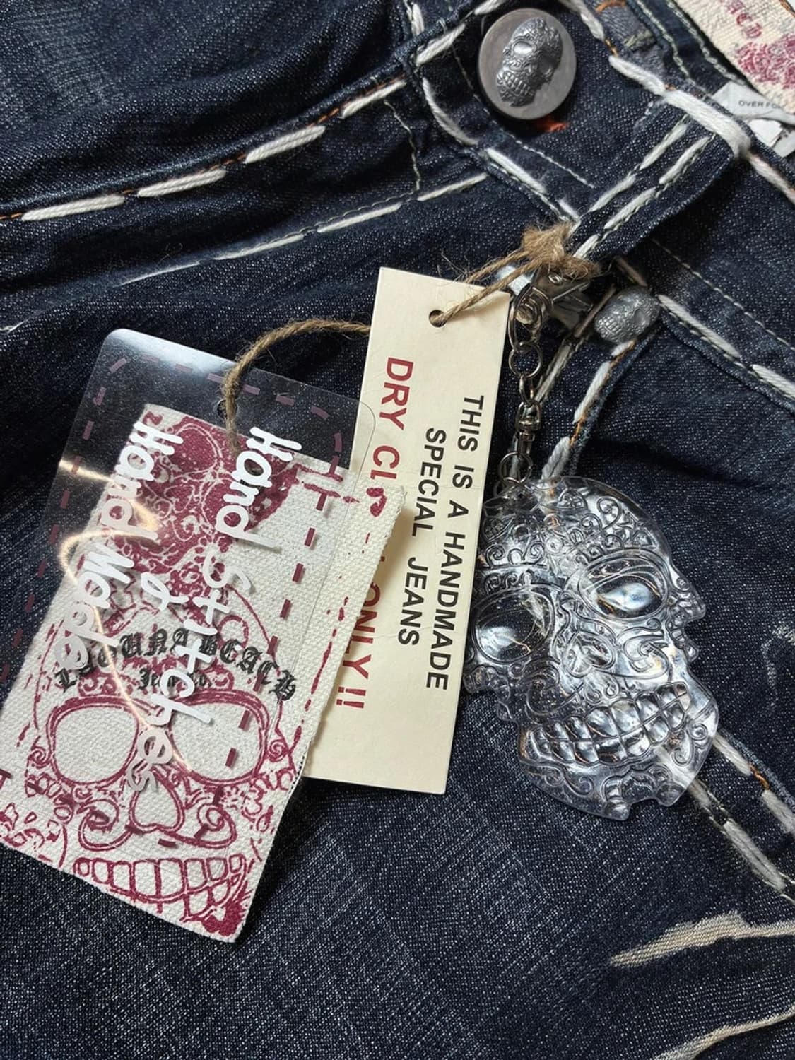 라구나비치00's Y2K 펑크 데드스탁 스티치 자수 데님팬츠 PN8834 상품이미지7