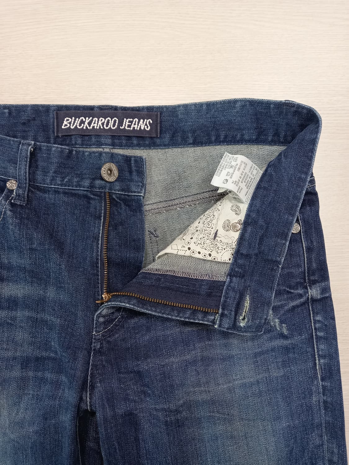 32 BUCKAROO Kor 데미지워싱 스판 슬림일자진 진청 32-219 상품이미지7