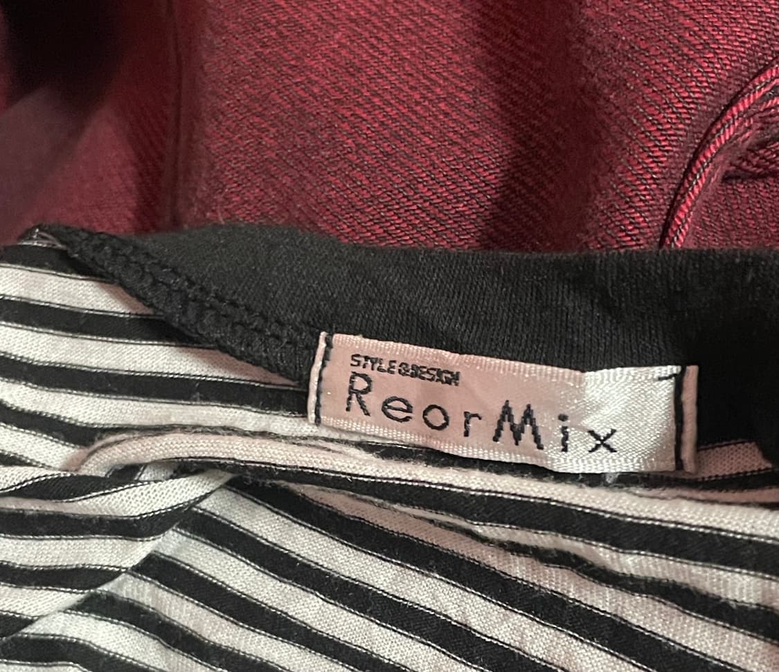 펑크 이모 y2k 갸루 스트라이프 티셔츠 상품이미지3