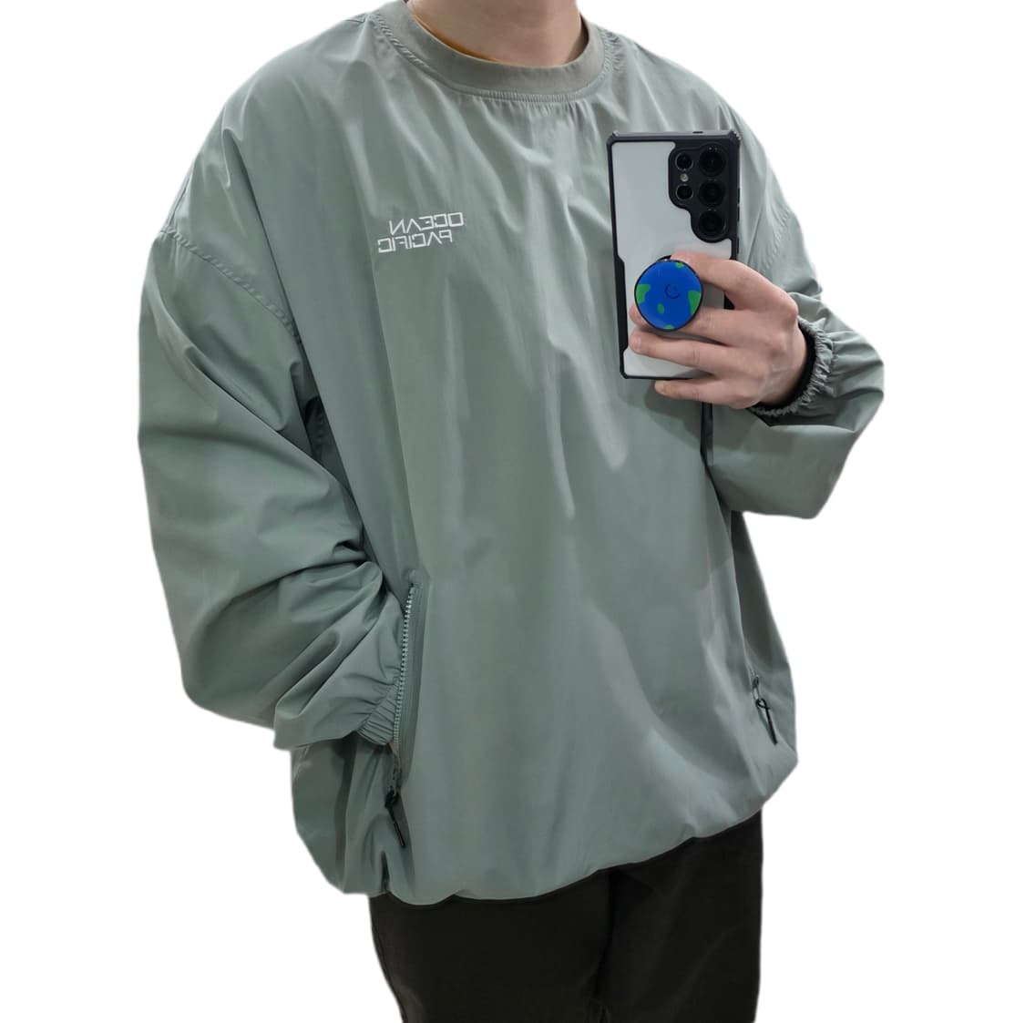 L 오션퍼시픽 오버핏 웜업 라이트카키 상품이미지1