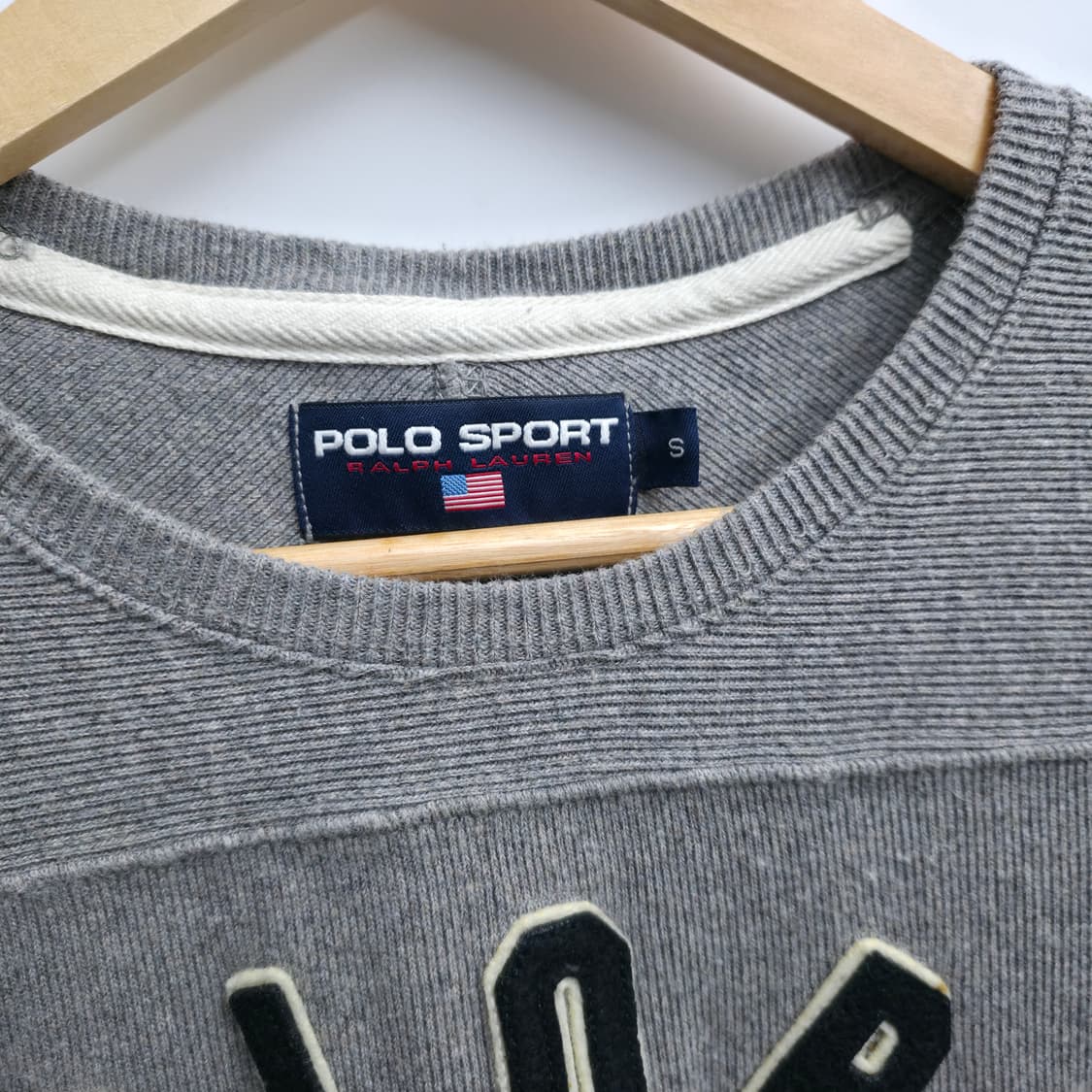[S] 90s 폴로 랄프로렌 바스켓볼 펠트 트레이닝 롱슬리브 상품이미지6