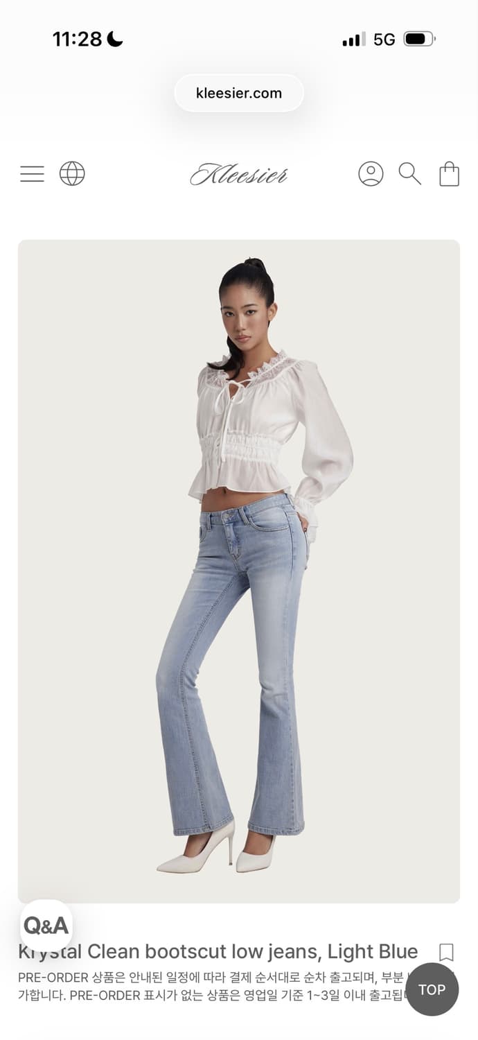 클리시어 Krystal Clean bootscut low jeans 상품이미지1