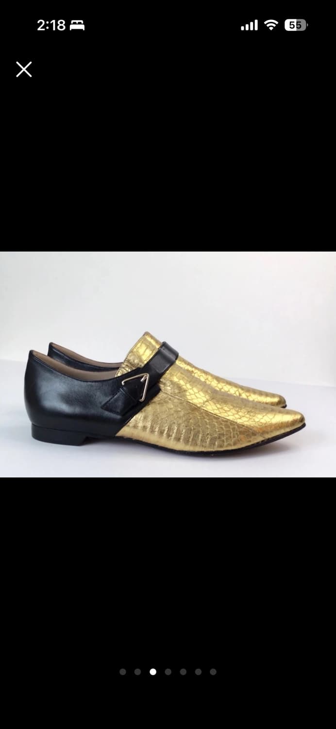 derek lam 금색 뱀피 구두 상품이미지4