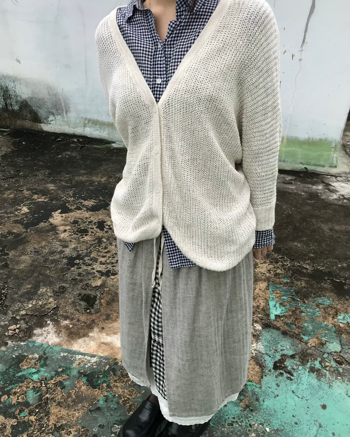 아이보리 루즈핏 가디건 상품이미지4