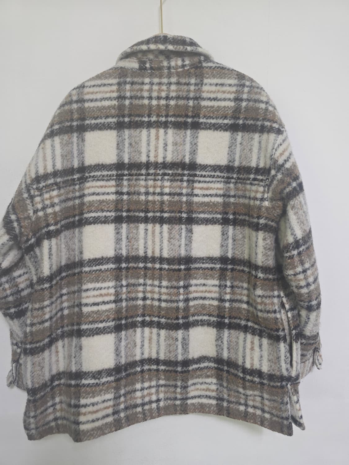 올세인츠 ALLSAINTS 울혼방 체크 셔츠자켓 M새제품 상품이미지4