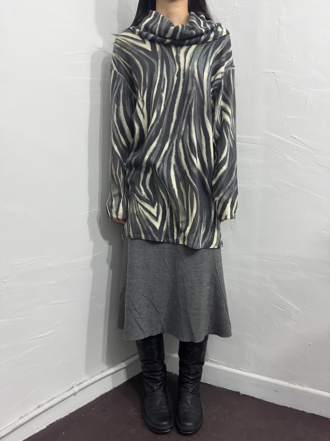 soft gray skirt 상품이미지2