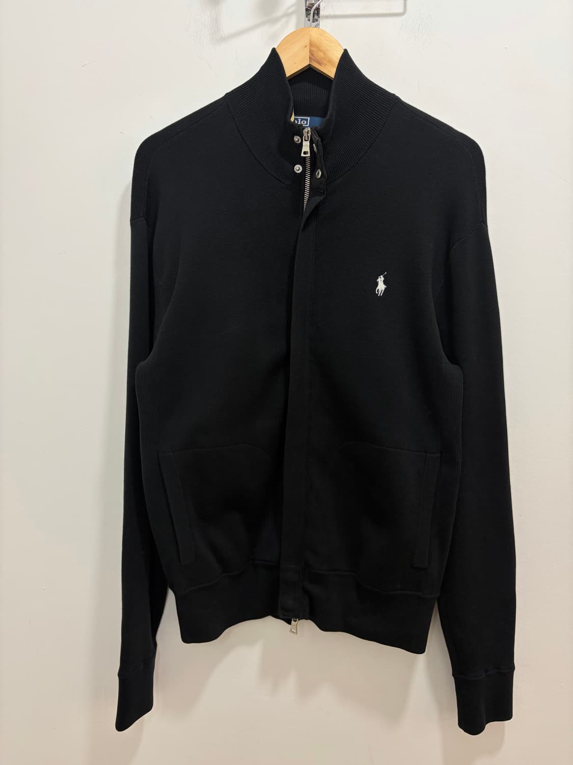 폴로 검정 블랙 니트 집업 자켓 상품이미지5